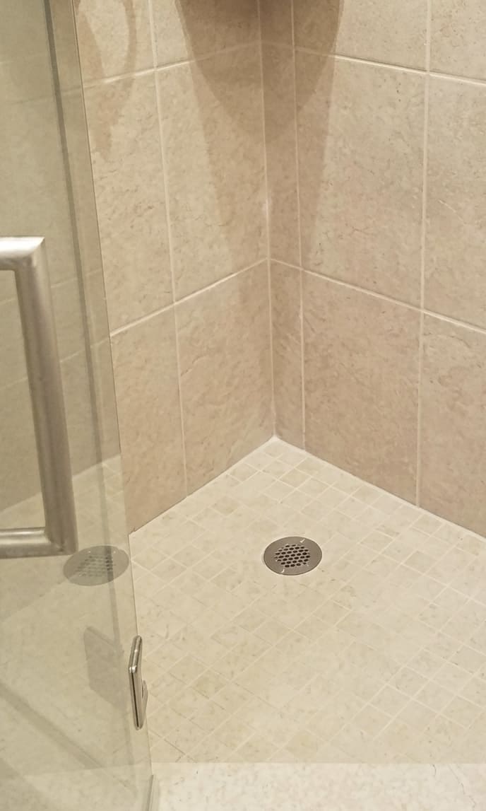 After shower floor joint replacement in Brampton.