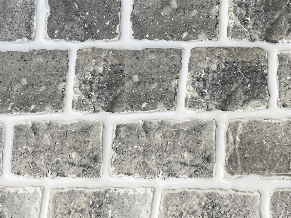 North York stone facade joints after silicone sealing between the stones